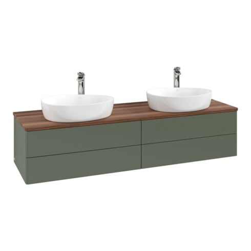 V&B Meuble sous lavabo sans structure de façade Antao 160x50cm, HL, WBP w. wal, lea gre. m Lac