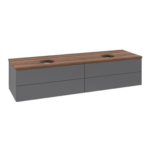 V&B Meuble sous lavabo sans structure de façade Antao 160x50cm, WBP chêne, anthracite mat avec laque