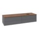V&B Meuble sous lavabo sans structure de façade Antao 160x50cm, WBP chêne blanchi, Anthracite m Lac