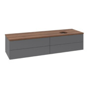 V&B Meuble sous lavabo sans structure de façade Antao 160x50cm, WBP chêne blanchi, Anthracite m Lac-4