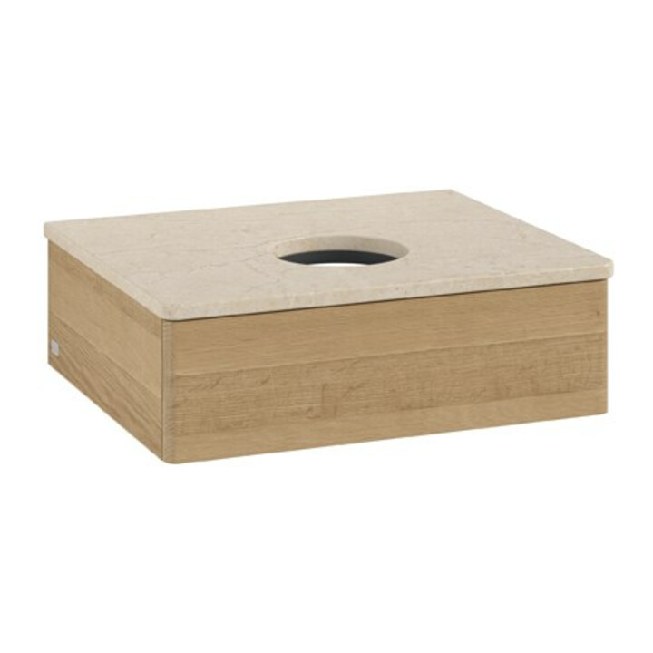 V&B Meuble sous lavabo sans structure de façade Antao 60x19x50 cm, couleur WBP botti, chêne miel