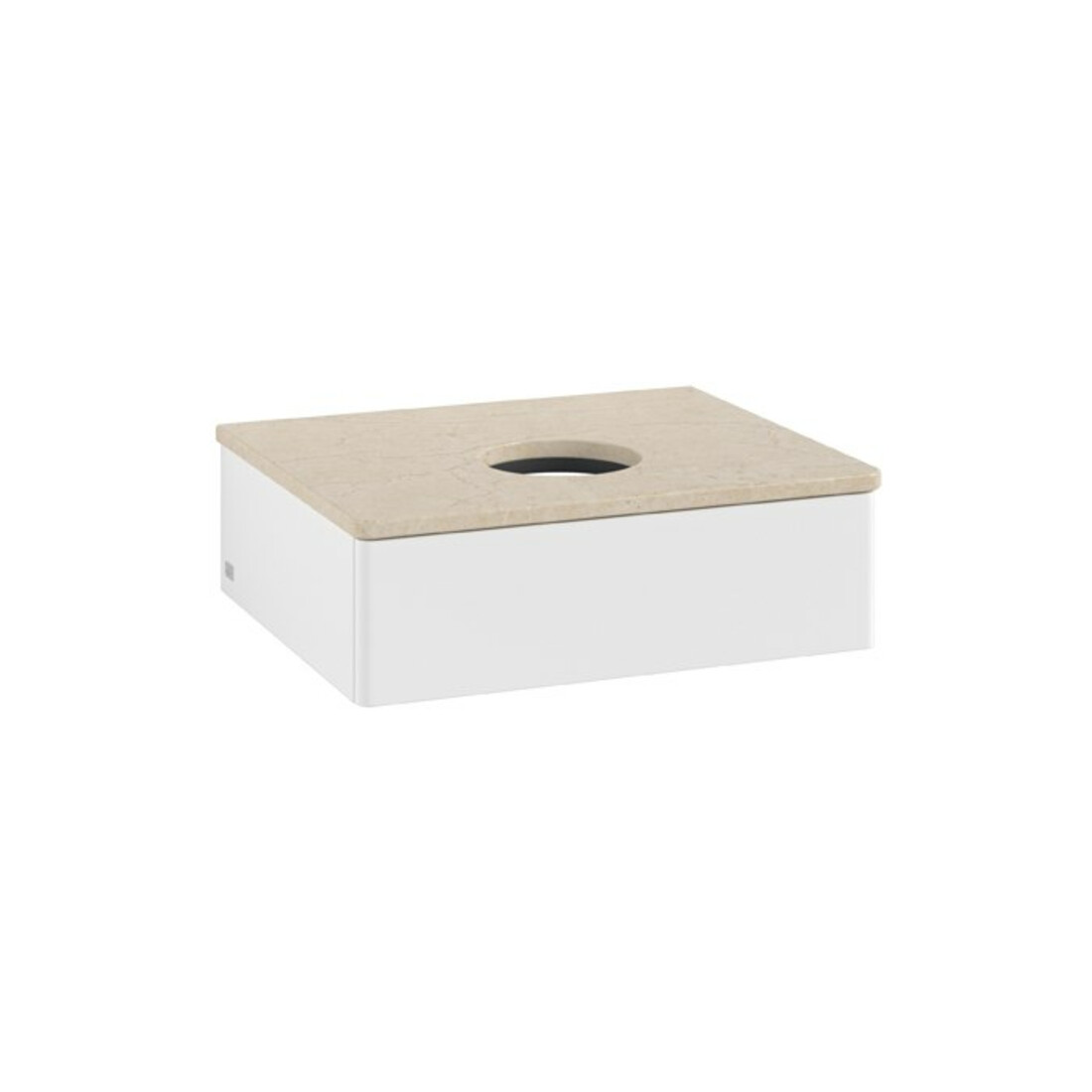 V&B Meuble sous-lavabo sans structure de façade Antao 60x19x50cm, couleur WBP botti., blanc avec laque