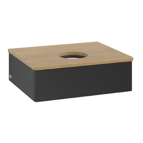V&B Meuble sous lavabo sans structure de façade Antao 60x19x50cm, couleur WBP hon. Oa, bleu m Lac