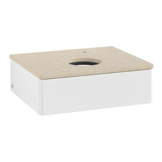 V&B Meuble sous lavabo sans structure de façade Antao 60x19x50cm, HL, WBP botti., blanc avec Lac