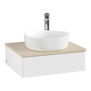 V&B Meuble sous lavabo sans structure de façade Antao 60x19x50cm, HL, WBP botti., blanc avec Lac-4