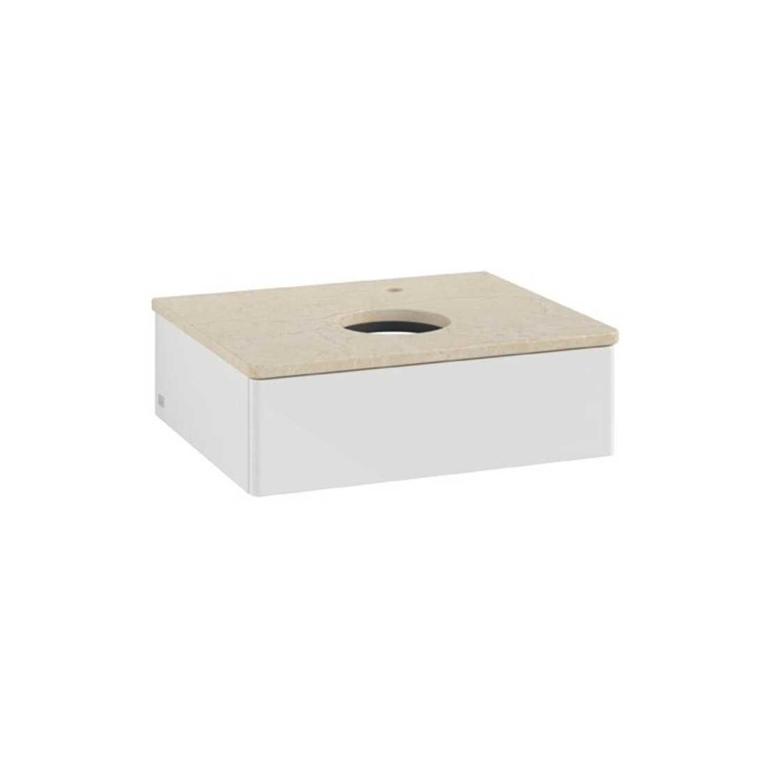 V&B Meuble sous lavabo sans structure de façade Antao 60x19x50cm, HL, WBP botti., blanc brillant Lac