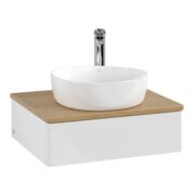 V&B Meuble sous lavabo sans structure de façade Antao 60x19x50cm, HL, WBP hon. Oa, blanc brillant Lac