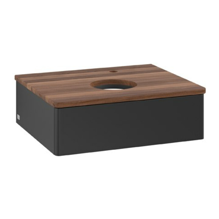V&B Meuble sous-lavabo sans structure de façade Antao 60x19x50cm, HL, WBP w. wal, bla m Lac
