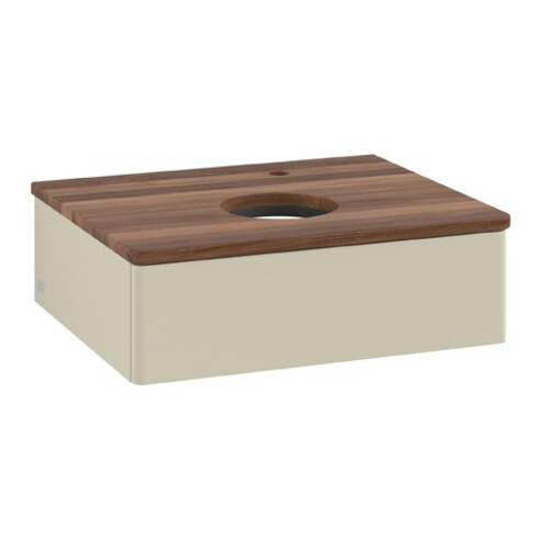 V&B Meuble sous lavabo sans structure de façade Antao 60x19x50cm, HL, WBP w. wal, si Gr m Lac