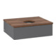 V&B Meuble sous lavabo sans structure de façade Antao 60x19x50cm, WBP chêne, Anthracite m Lac-1