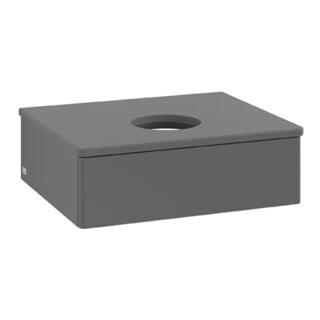 V&B Meuble sous-lavabo sans structure de façade Antao 60x19x50cm, WBP Lac, Anthrac. m Lac