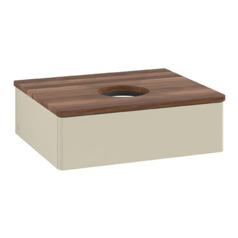 V&B Meuble sous lavabo sans structure de façade Antao 60x19x50cm, WBP w. wal, si Gr m Lac