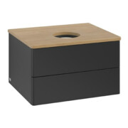 V&B Meuble sous lavabo sans structure de façade Antao 60x36x50 cm, couleur WBP hon. Oa, bleu m Lac-3