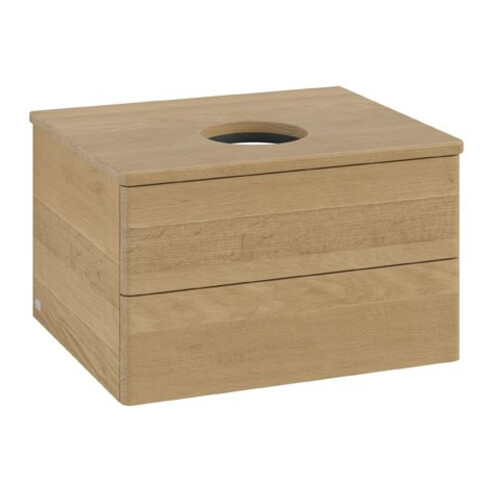 V&B Meuble sous lavabo sans structure de façade Antao 60x36x50 cm, couleur WBP hon. Oa, chêne miel