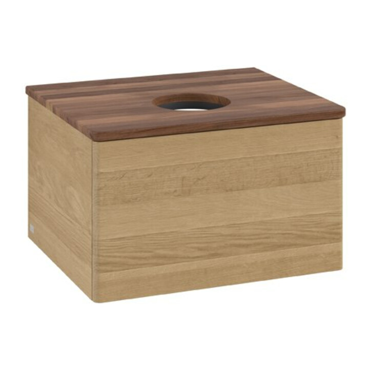 V&B Meuble sous lavabo sans structure de façade Antao 60x36x50 cm, WBP couleur chêne miel