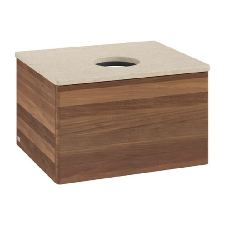 V&B Meuble sous-lavabo sans structure de façade Antao 60x36x50cm, couleur WBP botti., noyer w.