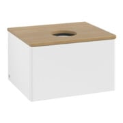 V&B Meuble sous lavabo sans structure de façade Antao 60x36x50cm, couleur WBP hon. Oa, blanc mat Lac