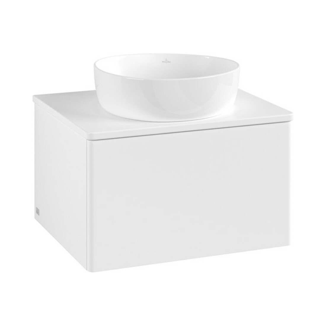 V&B Meuble sous-lavabo sans structure de façade Antao 60x36x50cm, couleur WBP Lac, blanc laqué