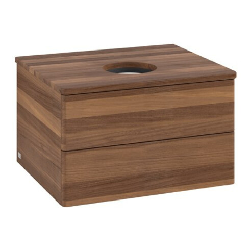 V&B Meuble sous lavabo sans structure de façade Antao 60x36x50cm, couleur WBP, noyer blanc