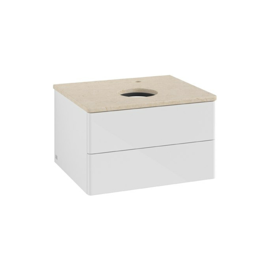 V&B Meuble sous lavabo sans structure de façade Antao 60x36x50cm, HL, WBP botti., blanc brillant Lac