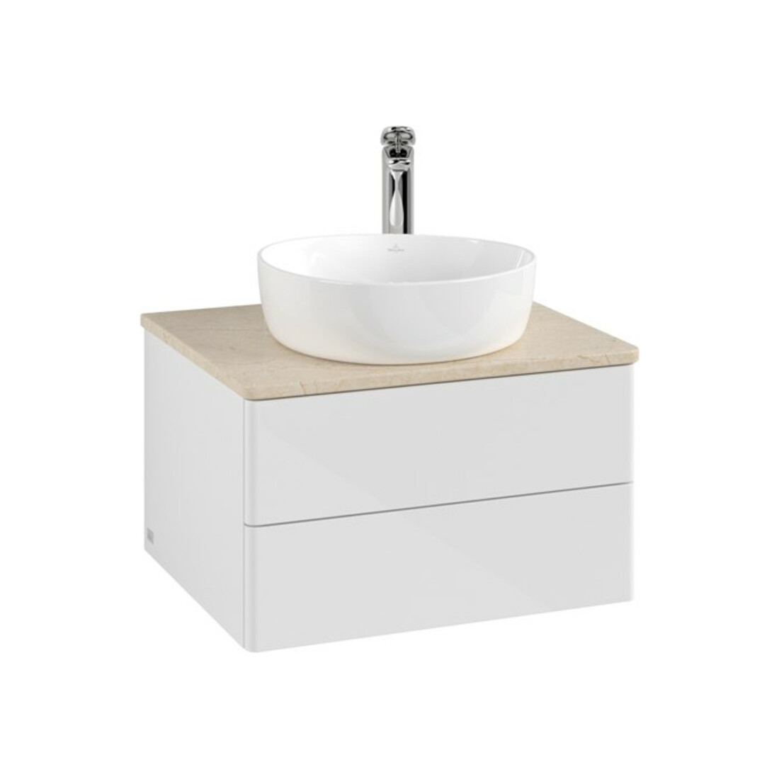 V&B Meuble sous lavabo sans structure de façade Antao 60x36x50cm, HL, WBP botti., blanc brillant Lac