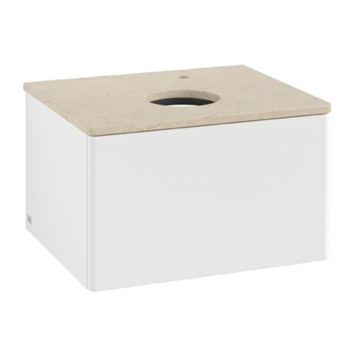 V&B Meuble sous lavabo sans structure de façade Antao 60x36x50cm, HL, WBP botti., blanc mat Lac