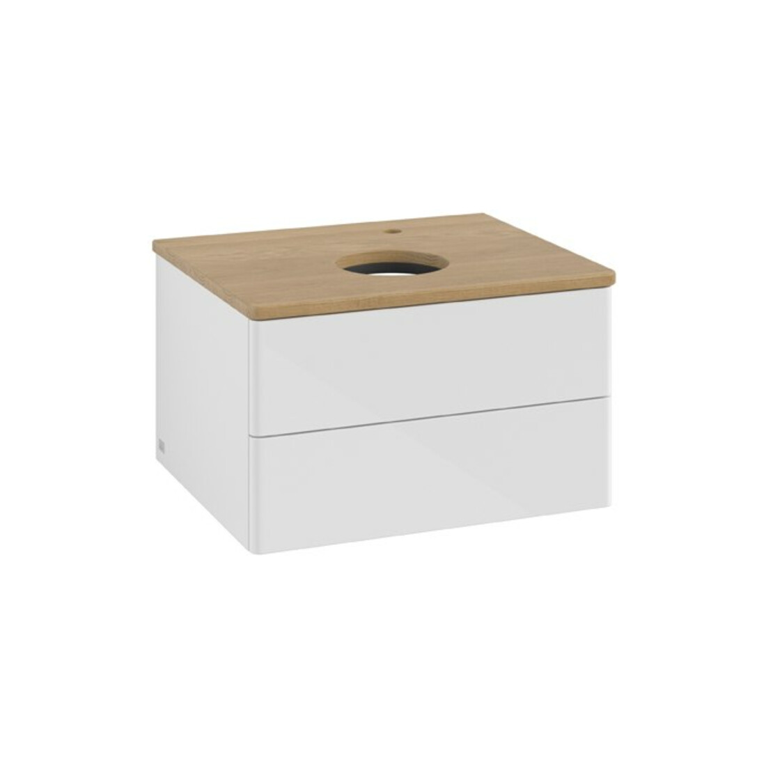 V&B Meuble sous-lavabo sans structure de façade Antao 60x36x50cm, HL, WBP hon. Oa, blanc brillant Lac