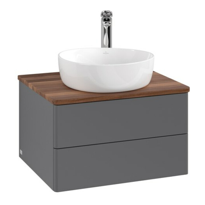 V&B Meuble sous lavabo sans structure de façade Antao 60x36x50cm, HL, WBP w wa, Anthrac. m Lac
