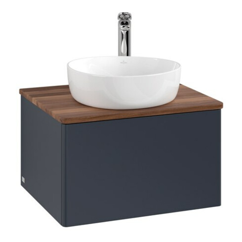 V&B Meuble sous lavabo sans structure de façade Antao 60x36x50cm, HL, WBP w. wal, md bl. m Lac