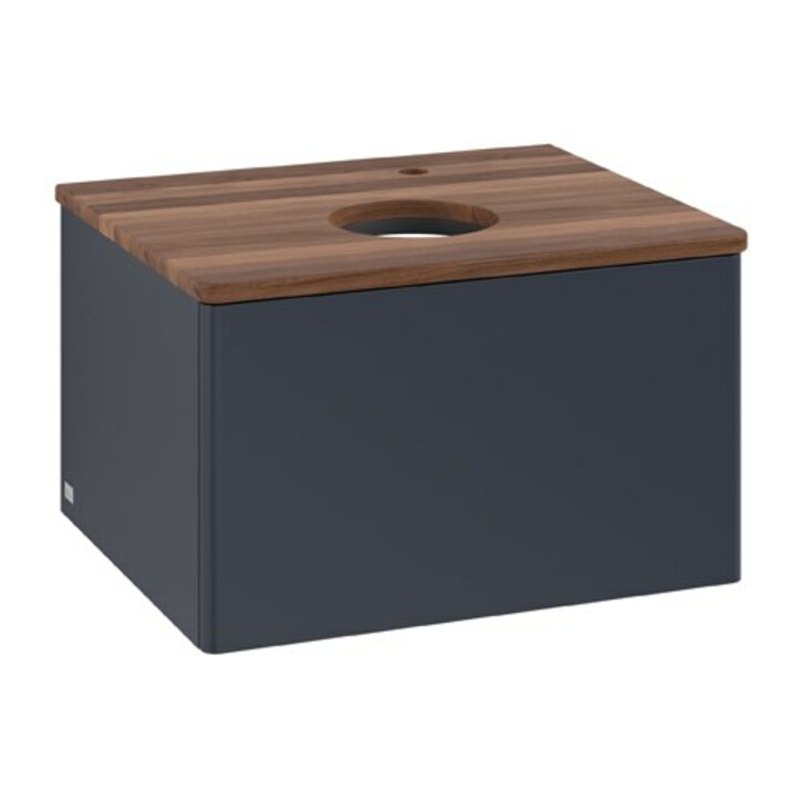 V&B Meuble sous lavabo sans structure de façade Antao 60x36x50cm, HL, WBP w. wal, md bl. m Lac