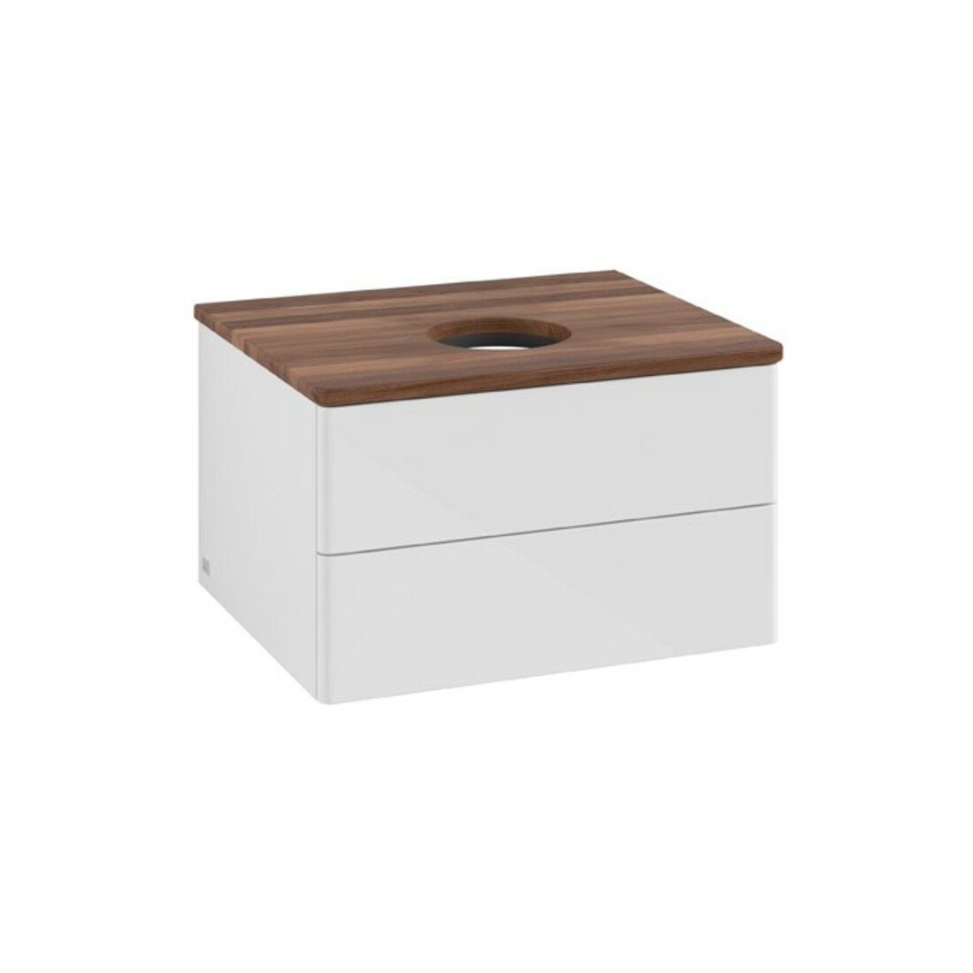 V&B Meuble sous-lavabo sans structure de façade Antao 60x36x50cm, WBP blanc brillant lacqué