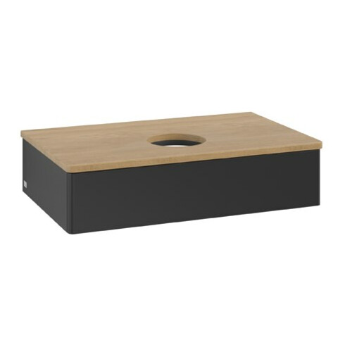 V&B Meuble sous lavabo sans structure de façade Antao 80x19x50 cm, couleur WBP miel Oa, bleu m Lac