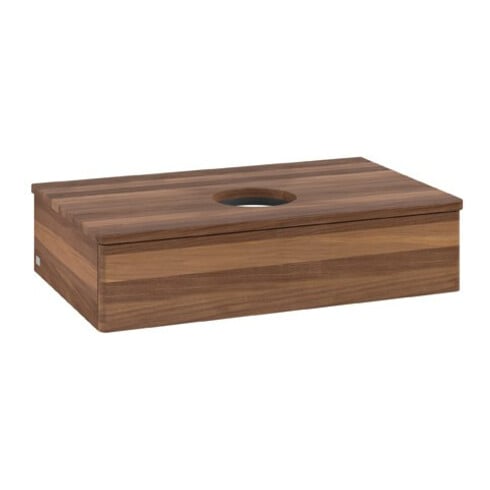 V&B Meuble sous lavabo sans structure de façade Antao 80x19x50 cm, couleur WBP noyer