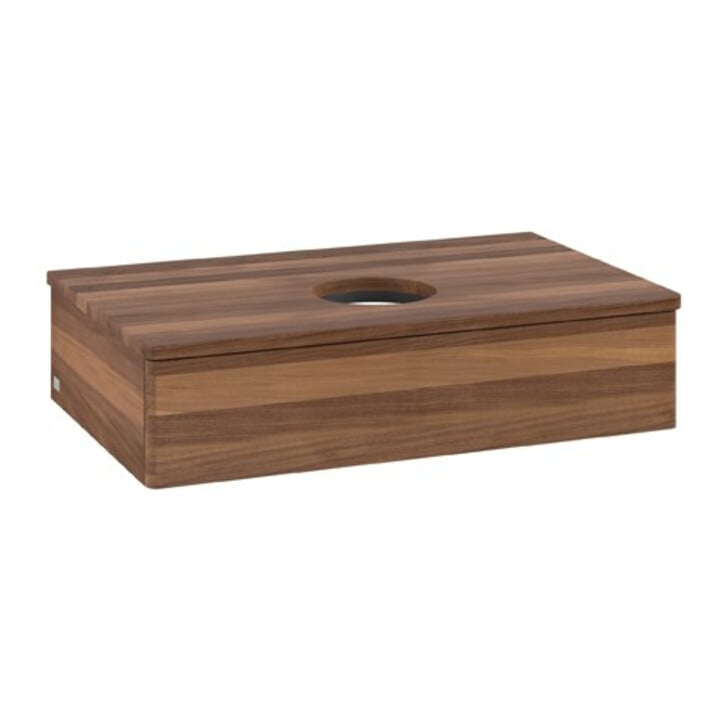 V&B Meuble sous lavabo sans structure de façade Antao 80x19x50 cm, couleur WBP noyer