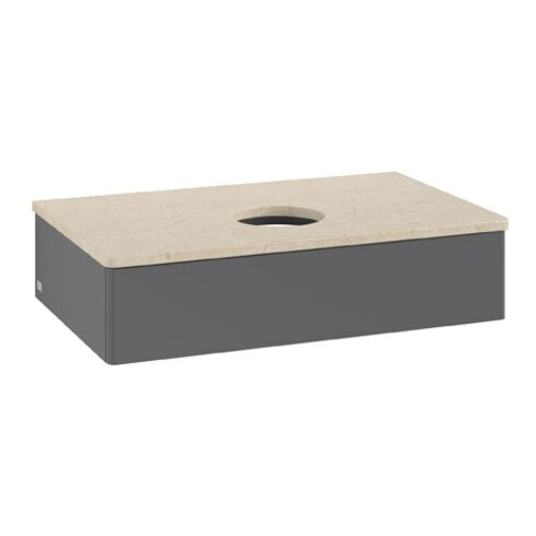 V&B Meuble sous lavabo sans structure de façade Antao 80x19x50 cm, WBP botti., Anthracite m Lac