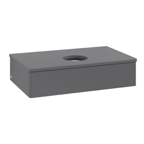 V&B Meuble sous lavabo sans structure de façade Antao 80x19x50 cm, WBP Laqué, Anthracite m Laqué