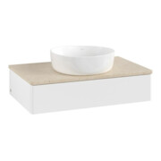 V&B Meuble sous lavabo sans structure de façade Antao 80x19x50cm, couleur WBP botti, blanc mat Lac-3