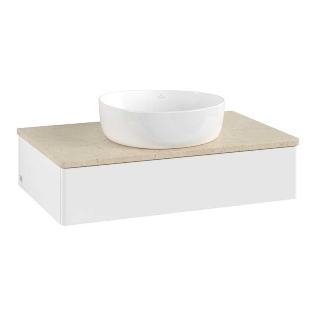V&B Meuble sous lavabo sans structure de façade Antao 80x19x50cm, couleur WBP botti, blanc mat Lac