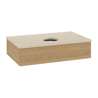 V&B Meuble sous-lavabo sans structure de façade Antao 80x19x50cm, couleur WBP botti., chêne miel