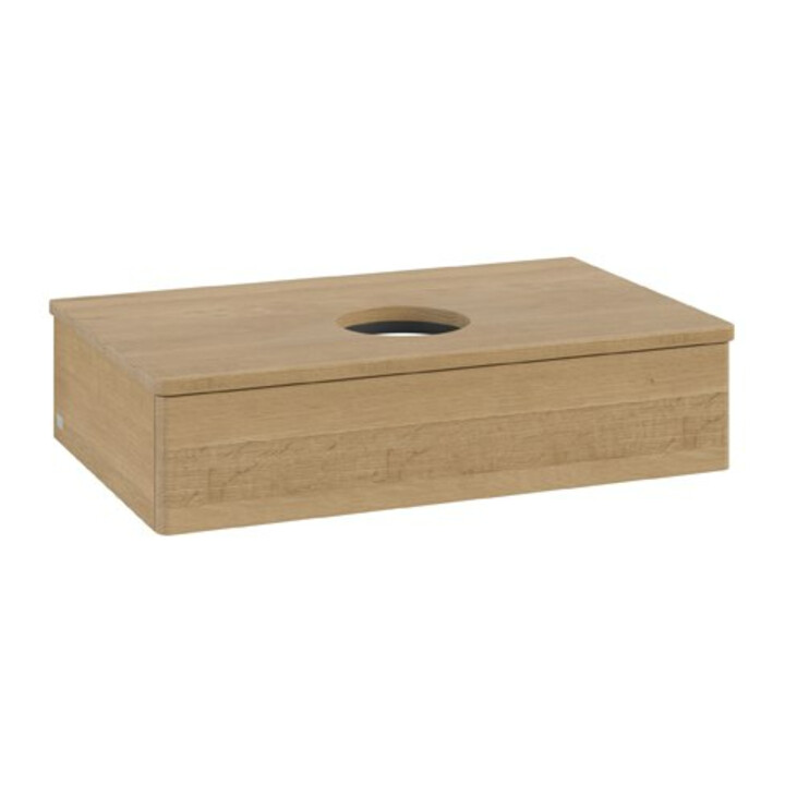 V&B Meuble sous lavabo sans structure de façade Antao 80x19x50cm, couleur WBP chêne miel