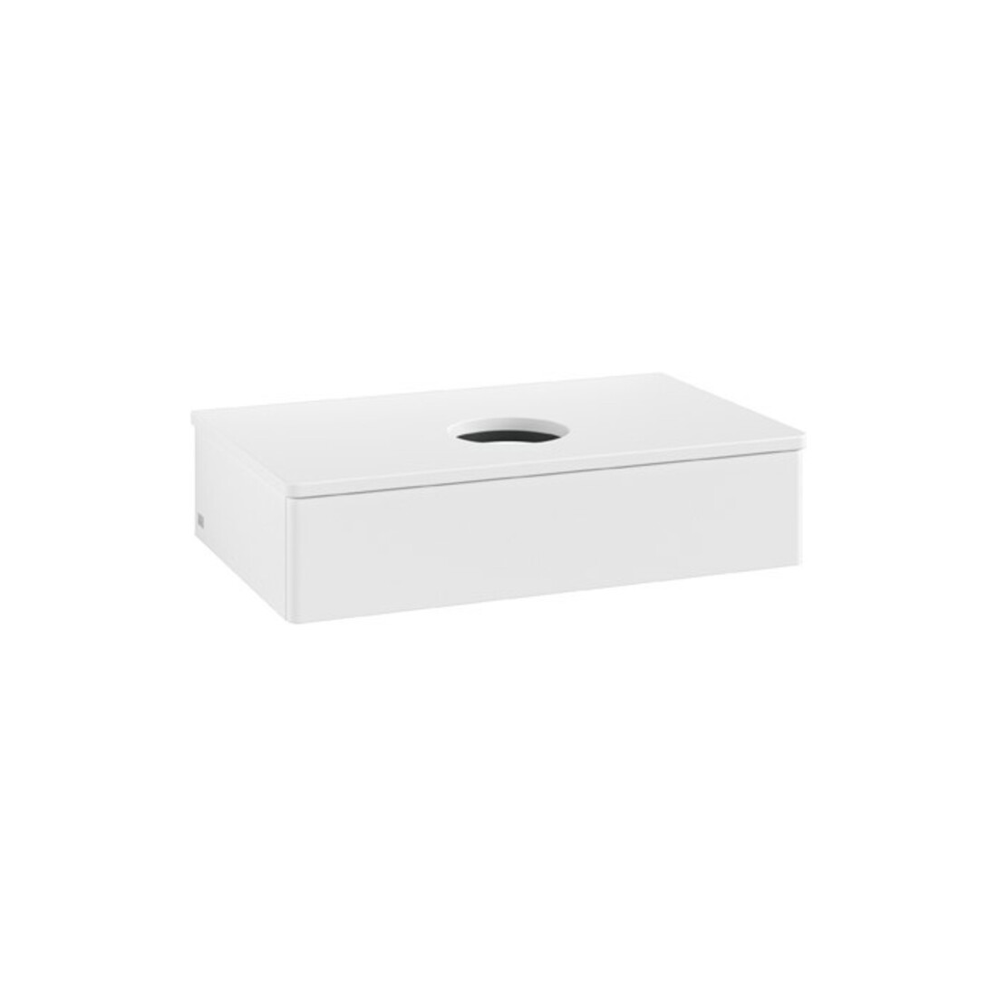 V&B Meuble sous lavabo sans structure de façade Antao 80x19x50cm, couleur WBP Lac, blanc laqué