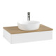 V&B Meuble sous lavabo sans structure de façade Antao 80x19x50cm, HL, WBP hon. Oa, blanc avec Lac-1