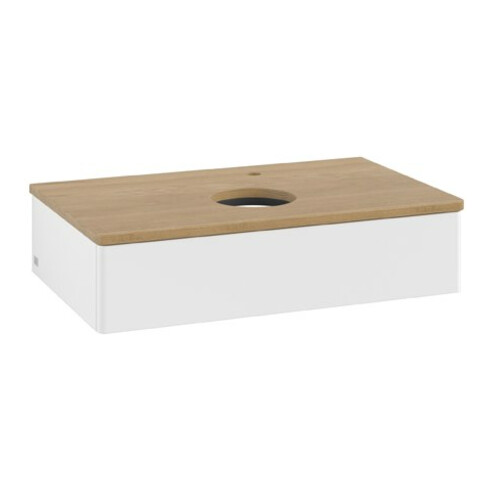 V&B Meuble sous lavabo sans structure de façade Antao 80x19x50cm, HL, WBP hon. Oa, blanc avec Lac