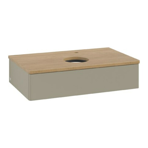 V&B Meuble sous lavabo sans structure de façade Antao 80x19x50cm, HL, WBP hon. Oa, st Gr m Lac