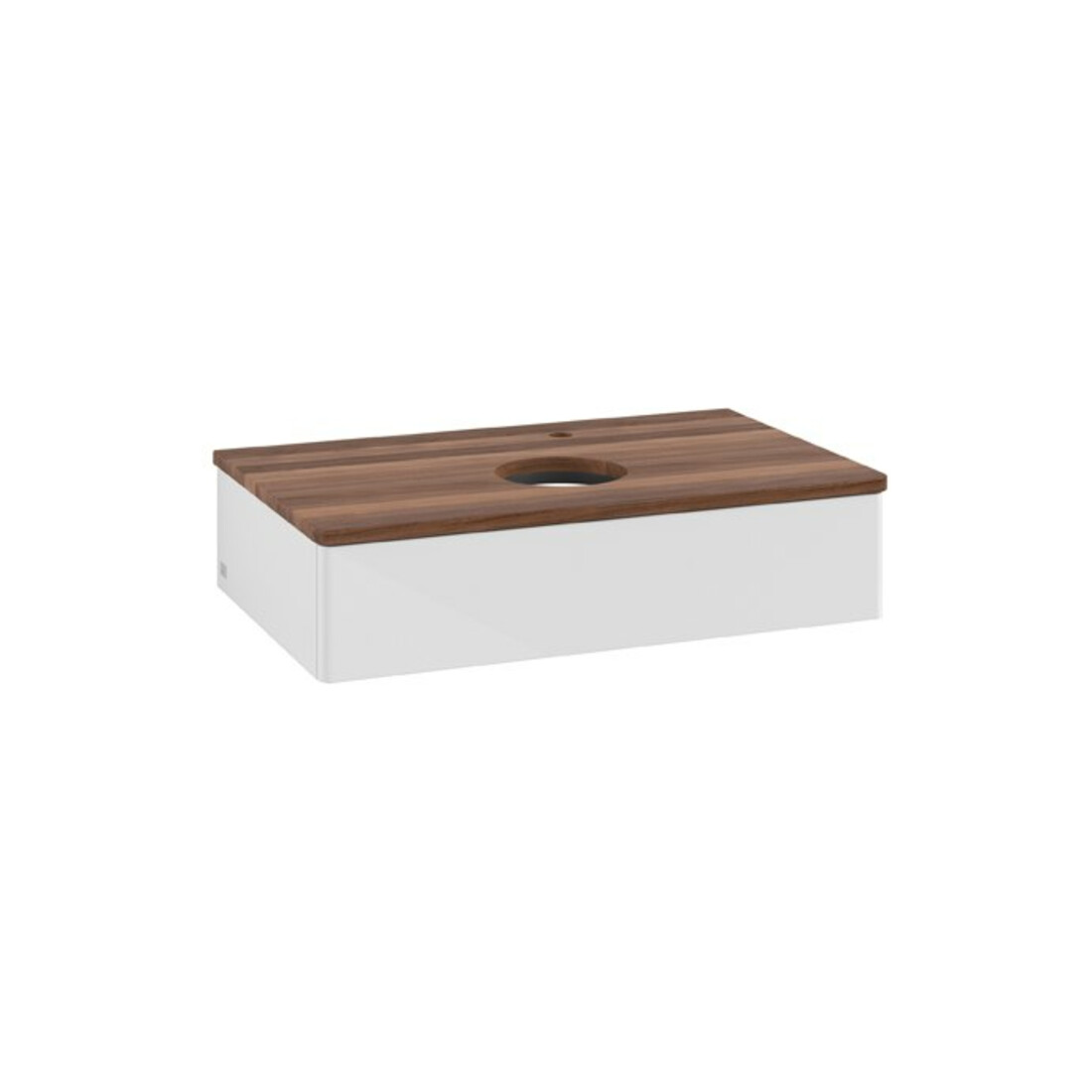 V&B Meuble sous-lavabo sans structure de façade Antao 80x19x50cm, HL, WBP w. wal, blanc brillant Lac