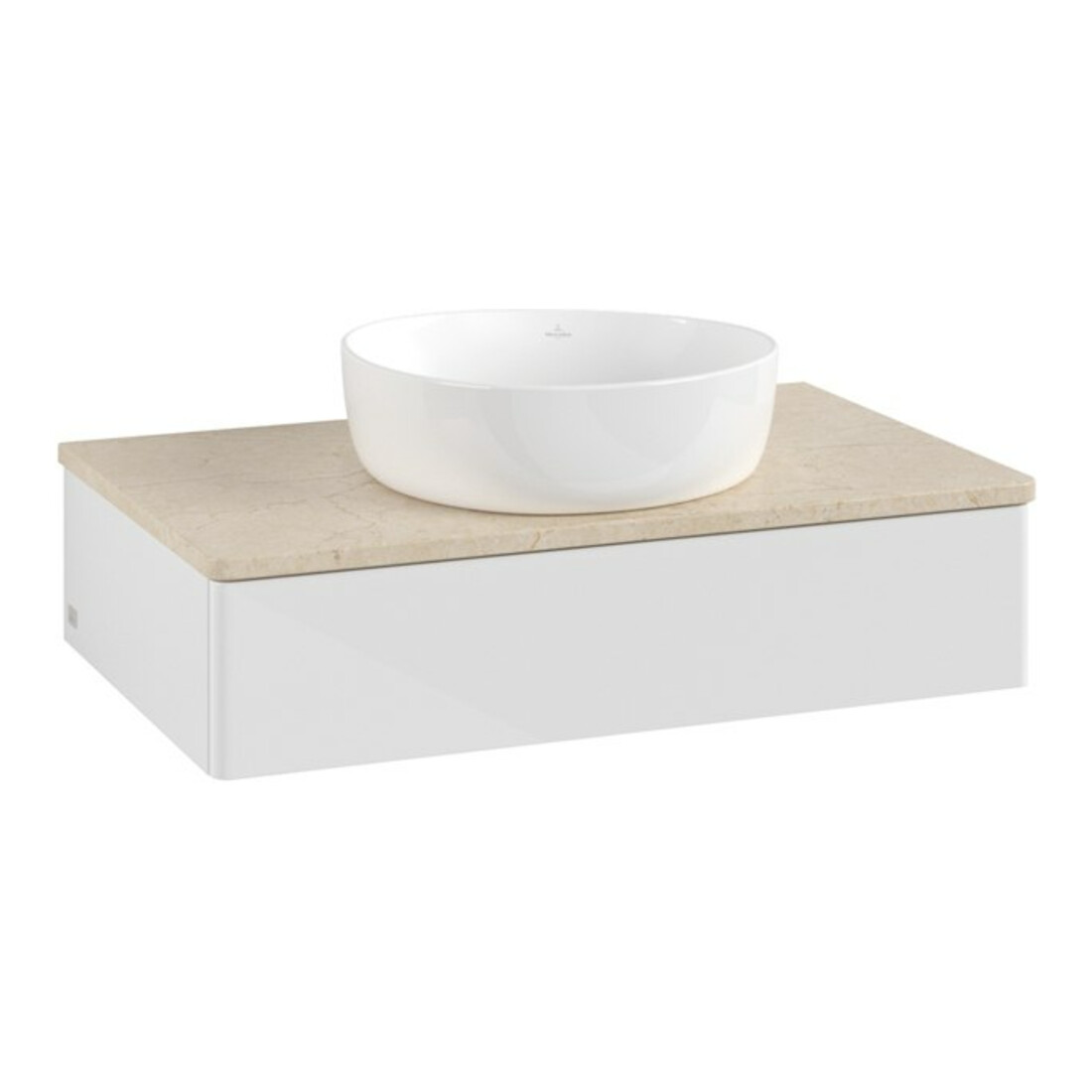 V&B Meuble sous lavabo sans structure de façade Antao 80x19x50cm, WBP botti., blanc brillant Lac