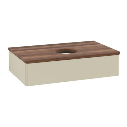 V&B Meuble sous lavabo sans structure de façade Antao 80x19x50cm, WBP chêne, gris mat Lac