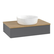 V&B Meuble sous lavabo sans structure de façade Antao 80x19x50cm, WBP hon. Oa, Anthrac. m Lac