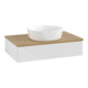 V&B Meuble sous lavabo sans structure de façade Antao 80x19x50cm, WBP hon. Oa, blanc brillant Lac-1