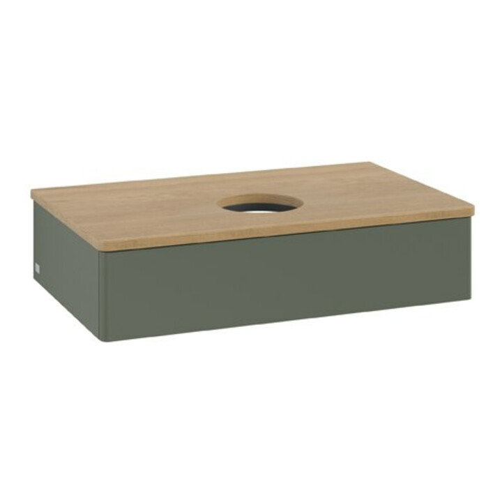 V&B Meuble sous lavabo sans structure de façade Antao 80x19x50cm, WBP hon. Oa, lea gre. m Lac